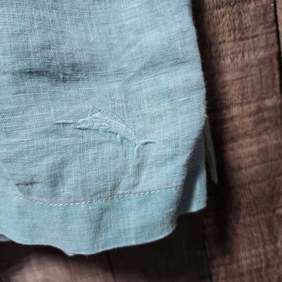 Tommy Bahama Sea Glass Camp Linen Shirt - Picture 2 of 6